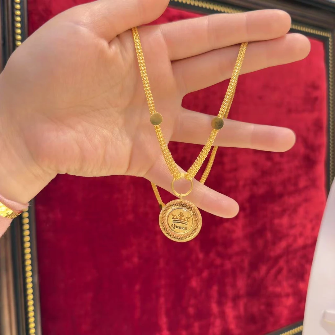 合金项链 女人喜欢的项链金色女王