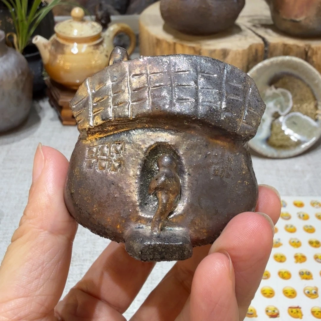 左***北摆件柴烧福利捡漏