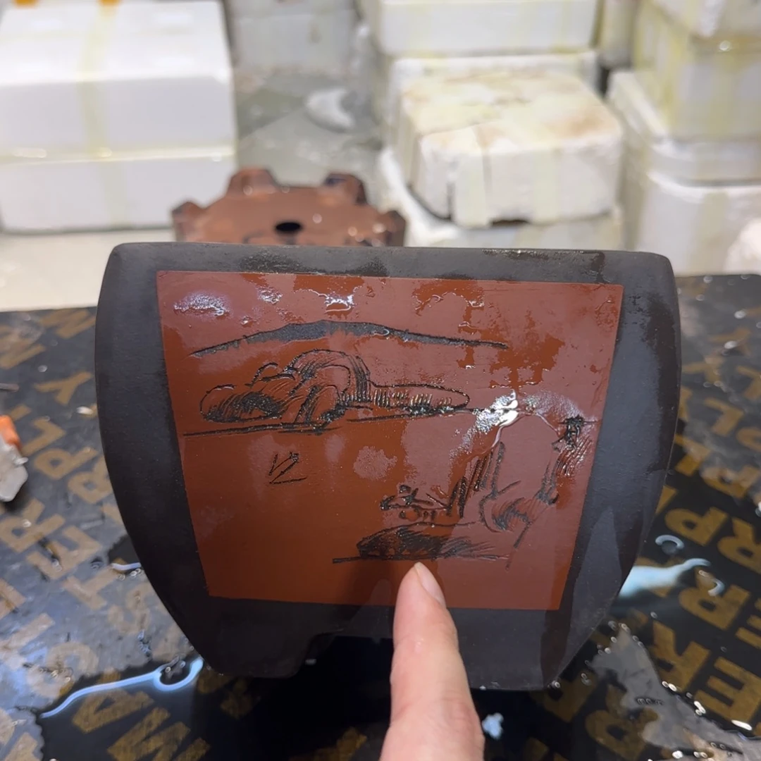 紫砂花盆口径20厘米