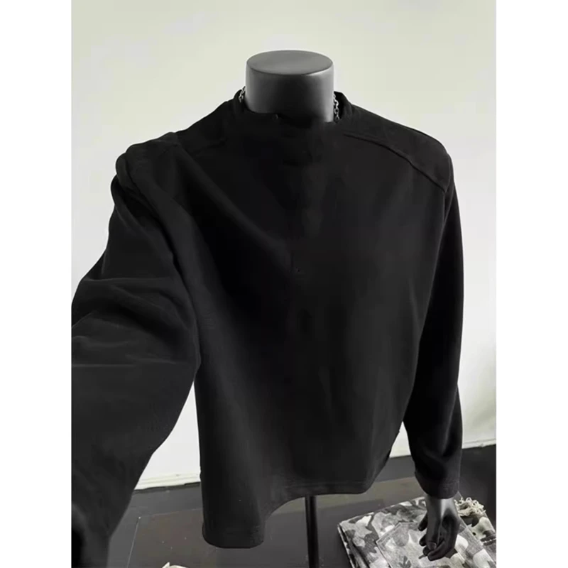 马煜 24SS秋冬长袖t恤内搭裁片解构设计三色保暖基础德绒打底衫