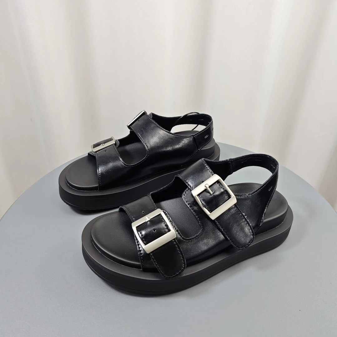 SGIRL TWTW夏季休闲防滑百搭时尚凉鞋胶粘系扣纯色休闲风时装凉鞋