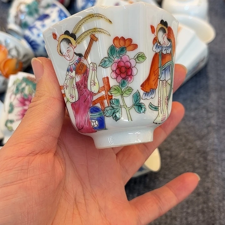 手绘茶杯盖碗陶瓷