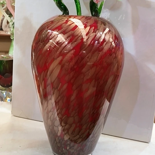 琉璃花瓶高31厘米口径9厘米