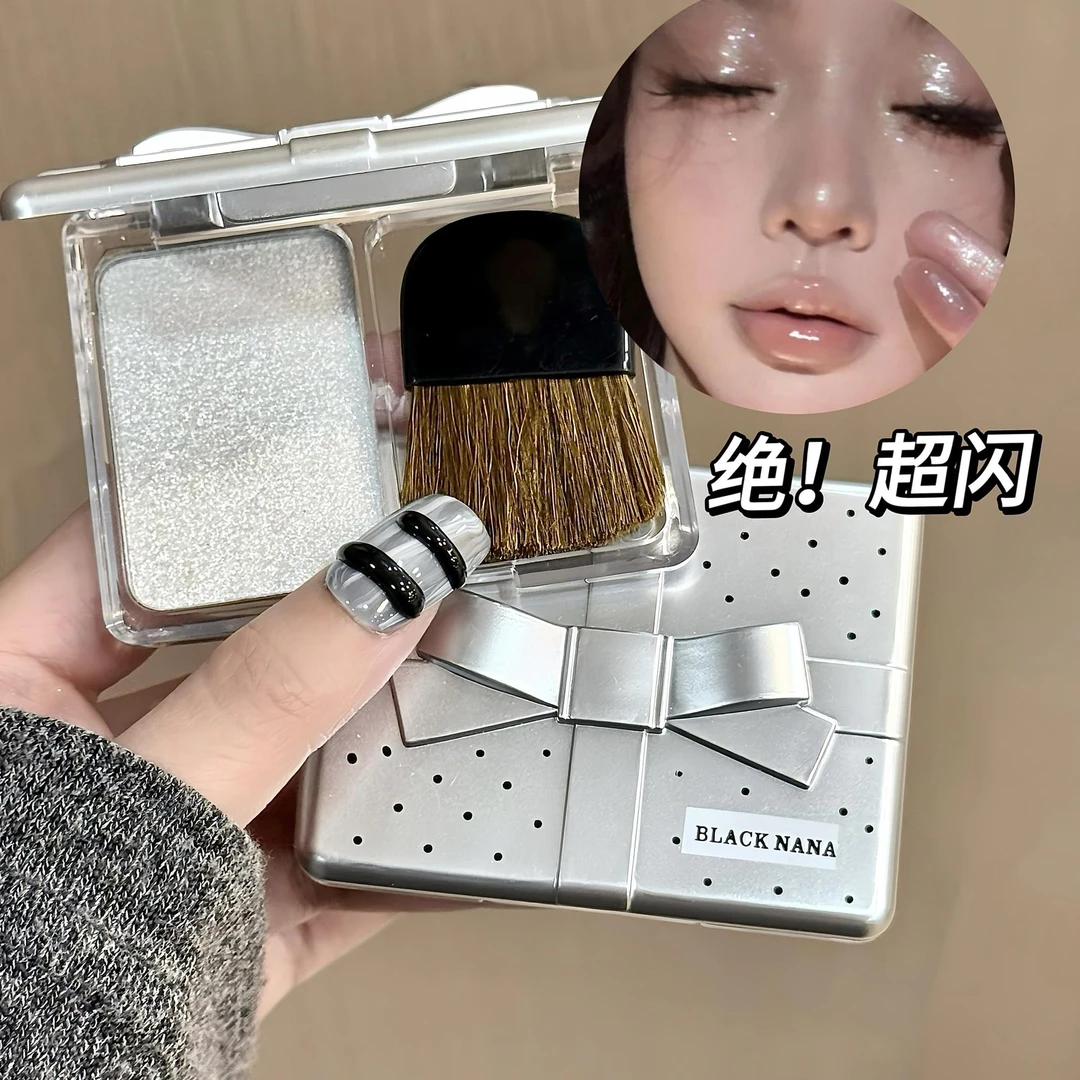 自带刷子！星光高光盘单色超闪面部锁骨提亮清透氛围感自然立体