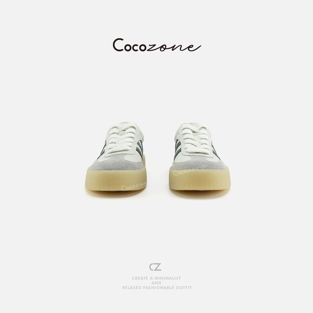 COCO ZONE 刘一一 复古厚底拼色系带女式休闲鞋CD2A0500