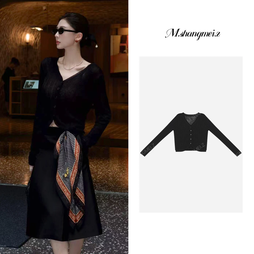 M.SHANGMEI.Z/沐熙【别有心裁】美大哥显瘦遮肉针织开衫上衣X072712