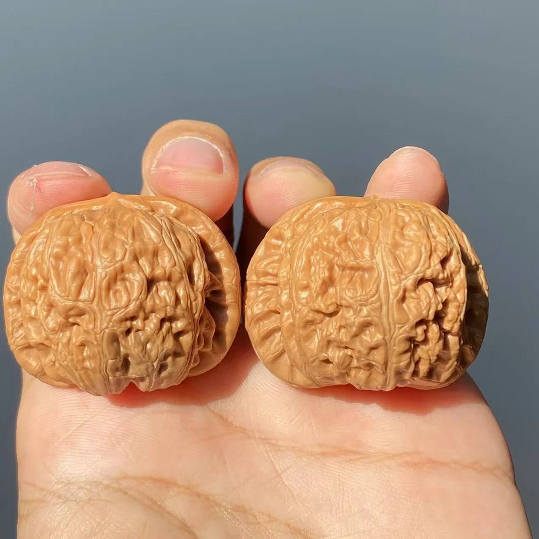 【阿钰推荐】LY28870-核桃打底平谷元宝一对-尺寸40+mm