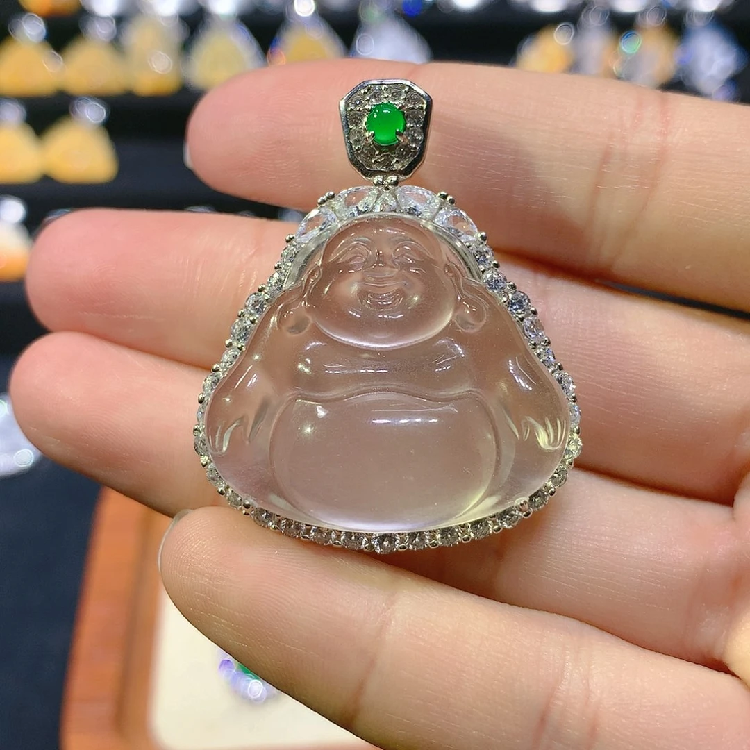石英质玉银S925镶嵌颈饰