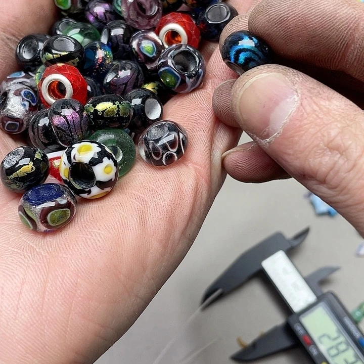 玛瑙/玉髓珠宝半成品合金15个琉璃