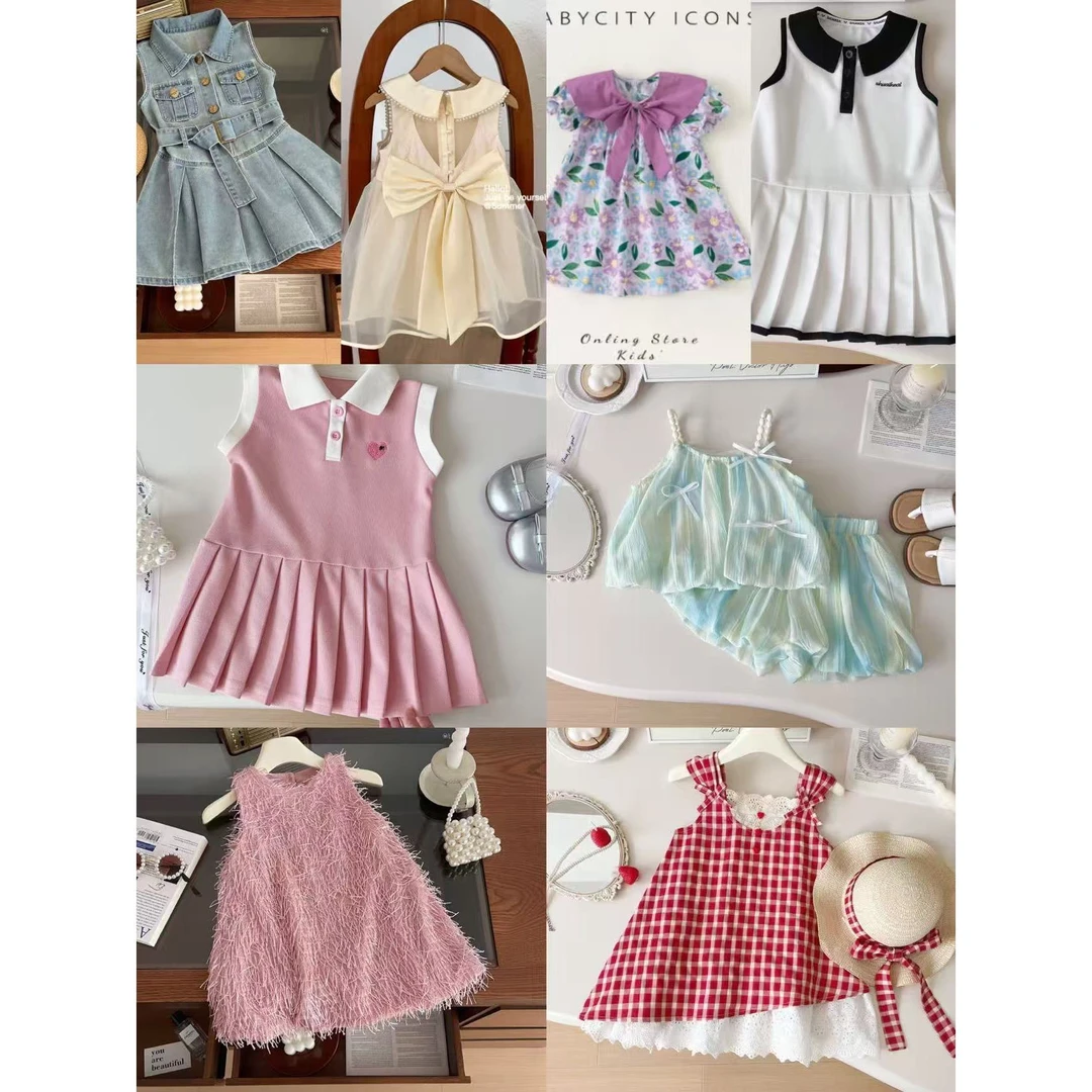 401-499女宝洋气夏连衣裙套装