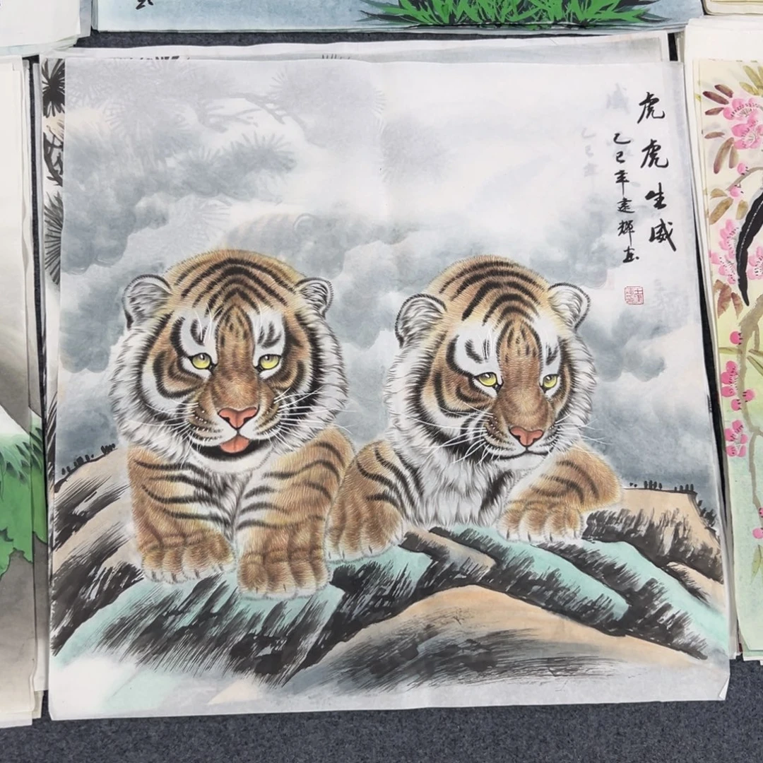 国画尺寸70✖️70工笔斗方手绘