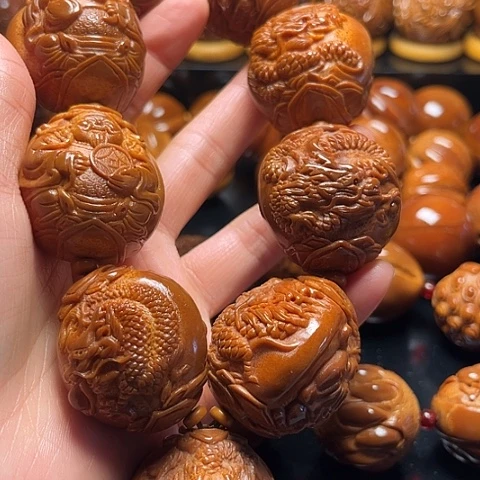 海***楠手串/手链橄榄核龙财