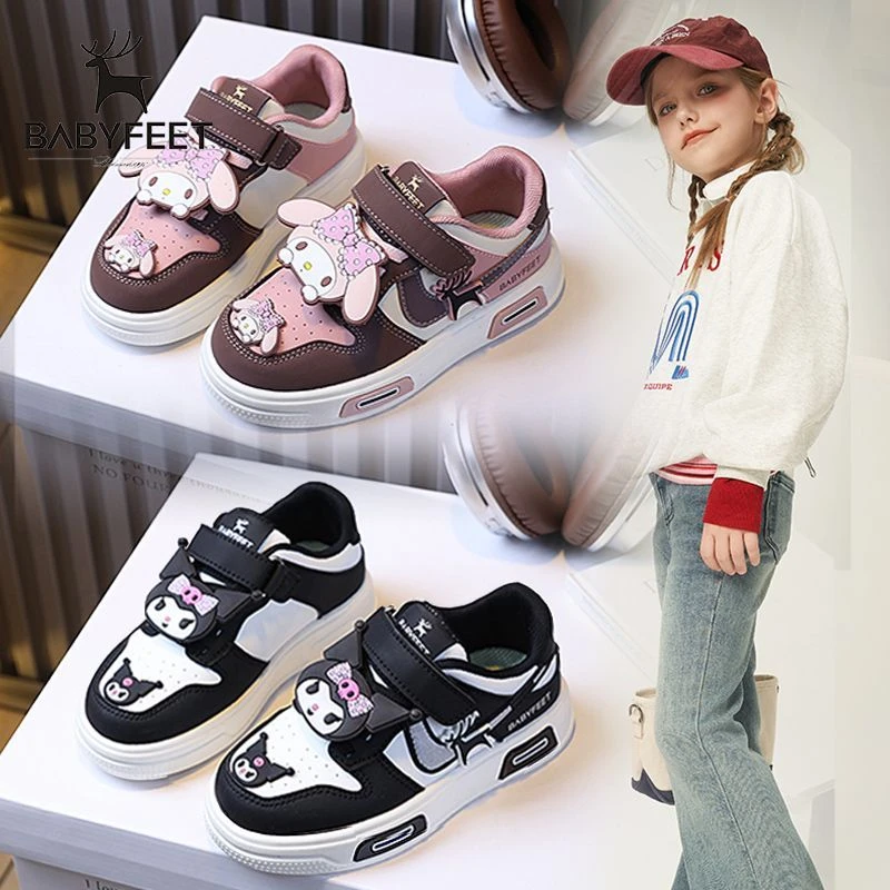Babyfeet/宝贝小脚丫女童鞋子2025春秋款休闲板鞋儿童时尚运动鞋