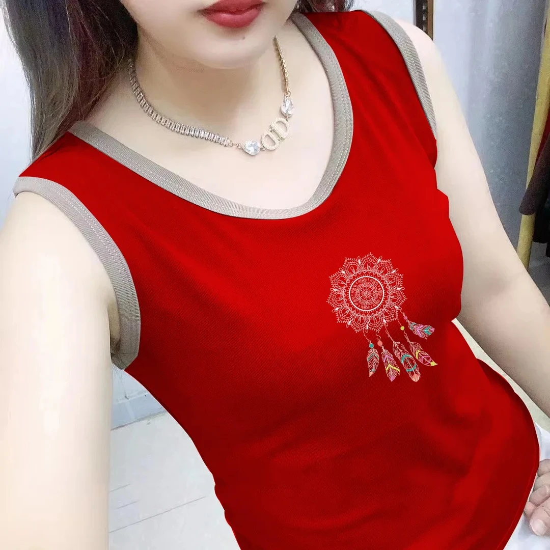 新款纯棉无袖T恤背心女韩版气质百搭修身打底休闲内搭外穿上衣