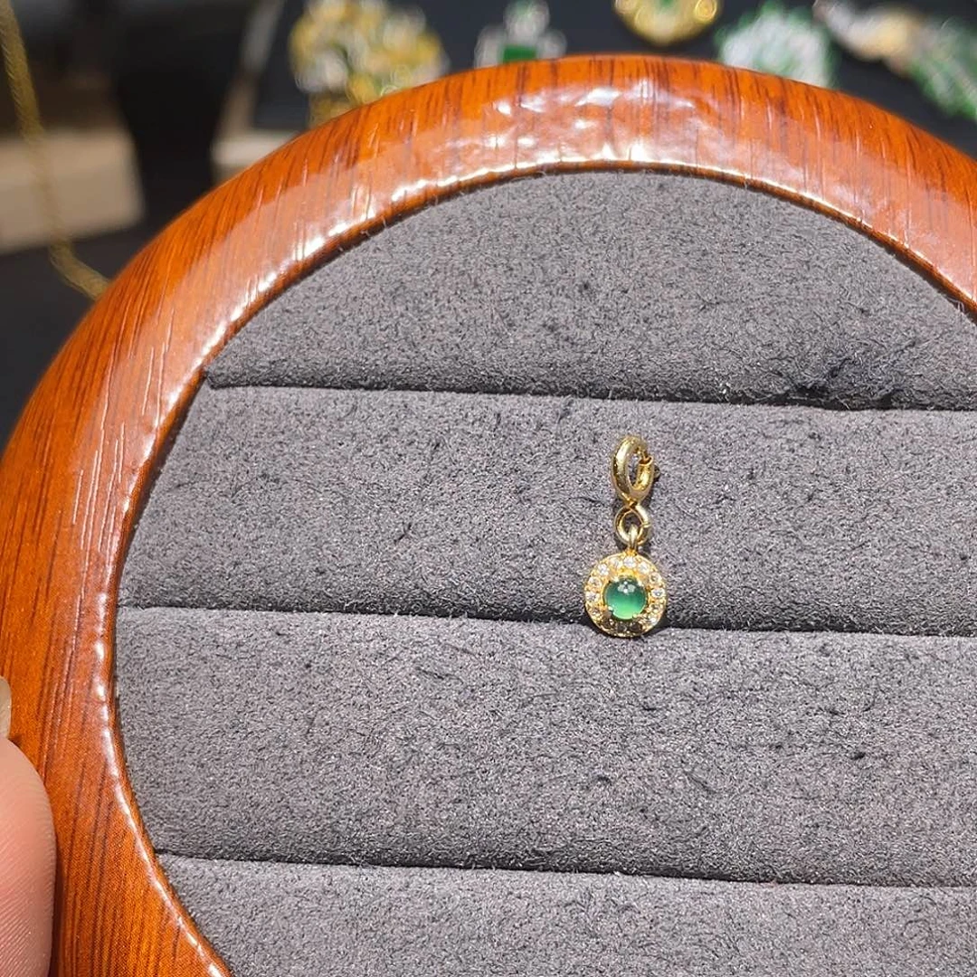 翡翠银S925镶嵌颈饰