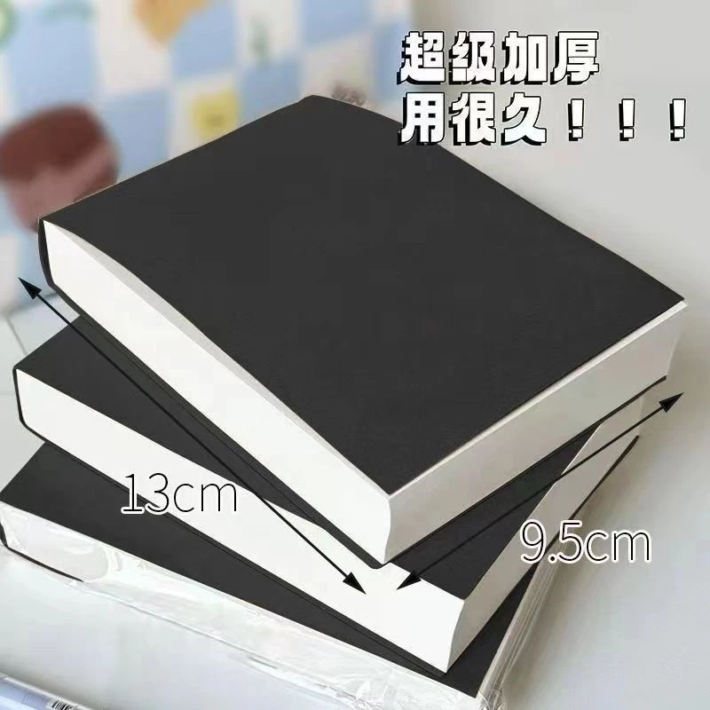 特厚草稿本a6撕式奶砖小黑本学生刷题小本子高中生考研便携空白本
