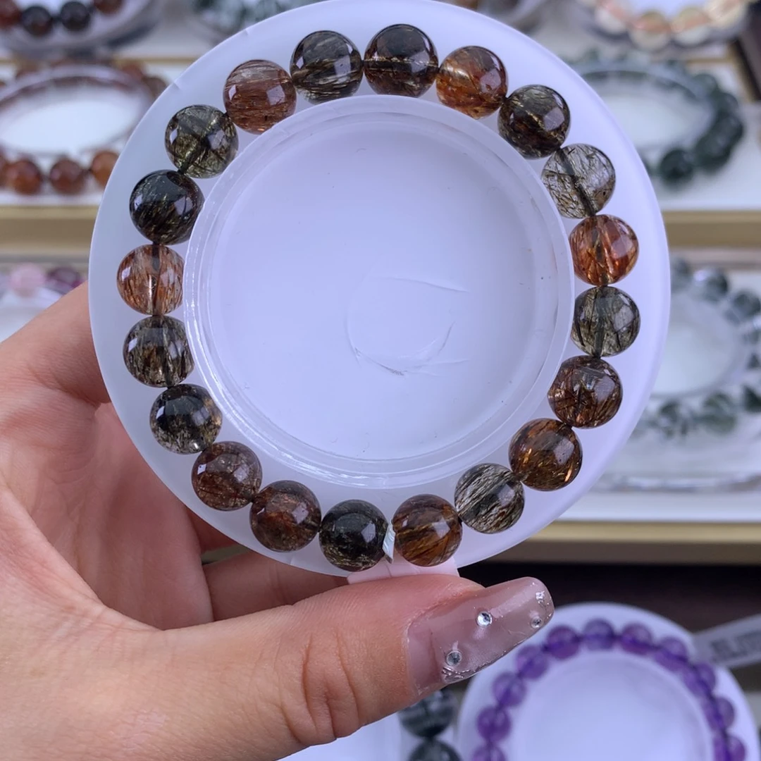 水晶手链未镶嵌丸*黑金超