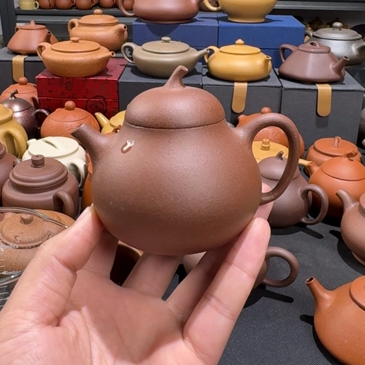 茶壶紫砂紫泥茄瓜150cc