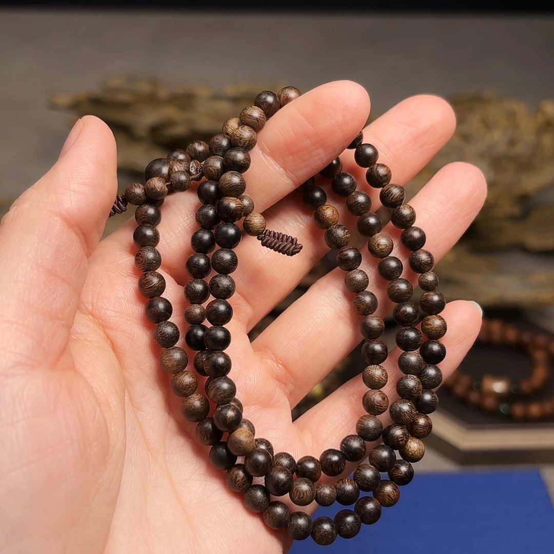 沉香手串越南芽庄白棋楠帝王瘤疤0.5×108