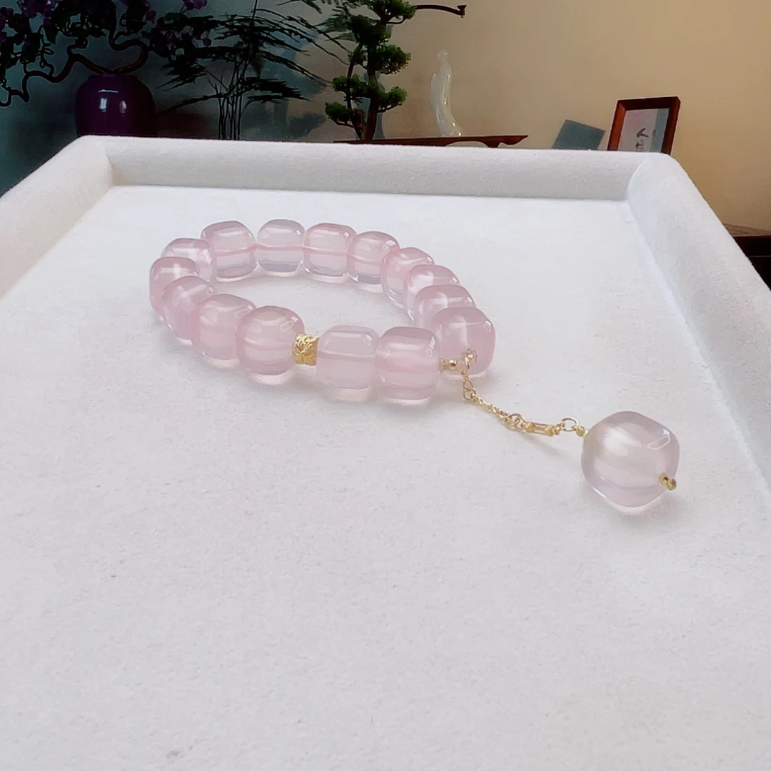 水晶手链18K金镶嵌水晶