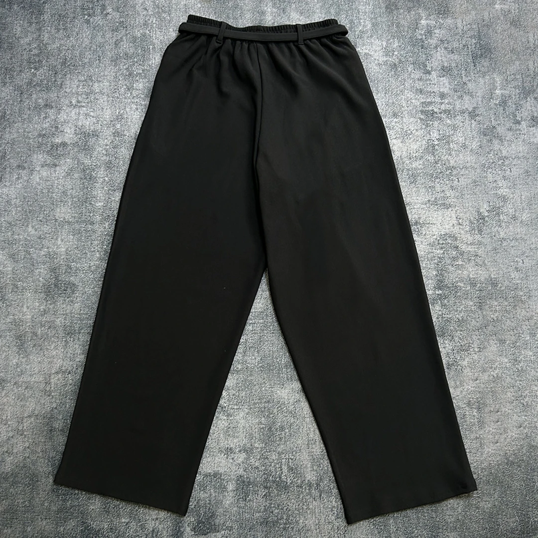 黑洞之眼第12季新款 重磅高弹力定制面料上身爽滑阔腿版型长裤