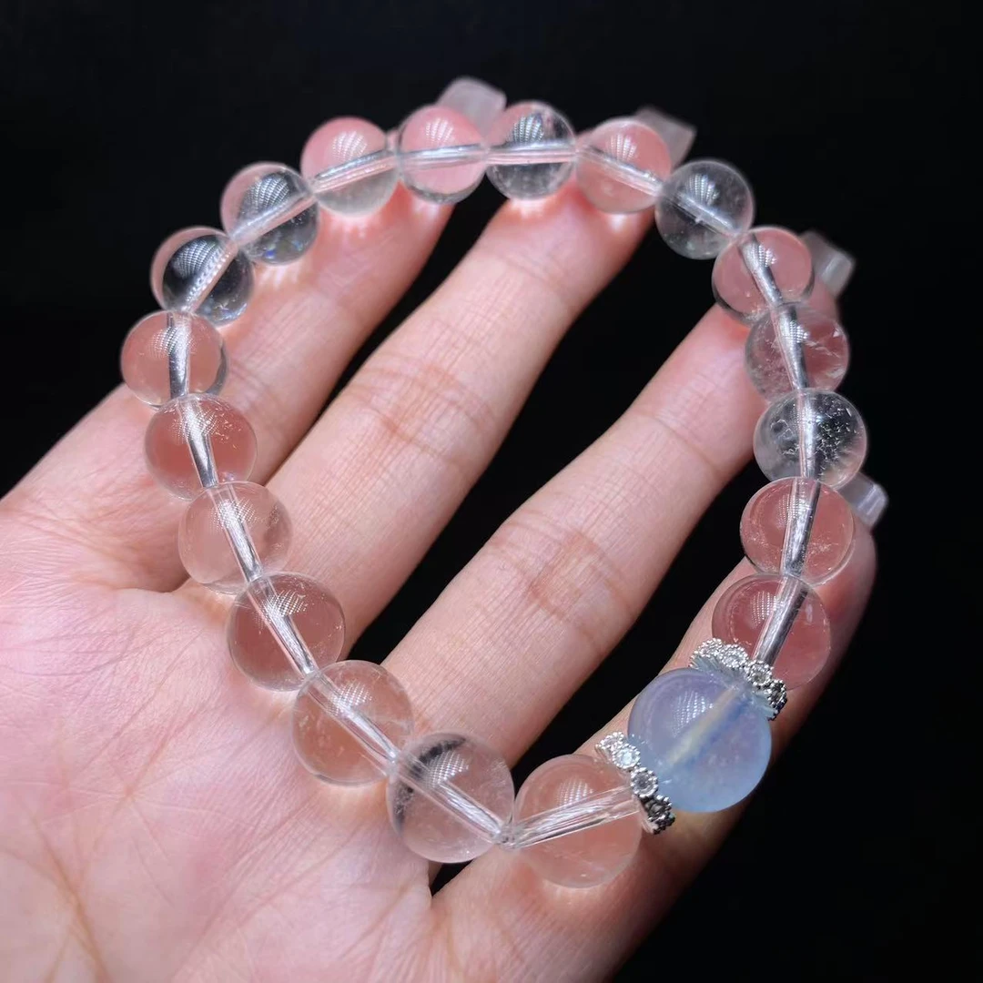 海蓝宝白水晶手串（尺寸10mm）-TH078