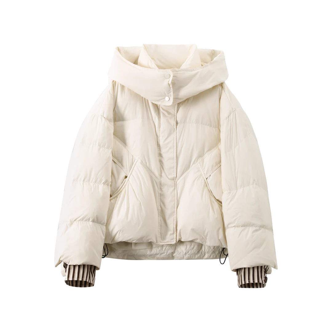 MIERSEOUR黑l金系列【冬日北欧】冬季新款简约连帽休闲羽绒服66012