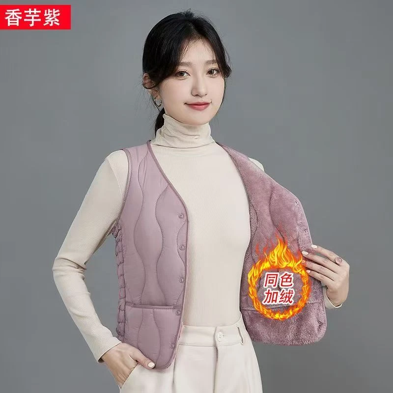 防寒保暖棉马甲女士2025秋冬新款中式加绒马甲女款背心新款爆款