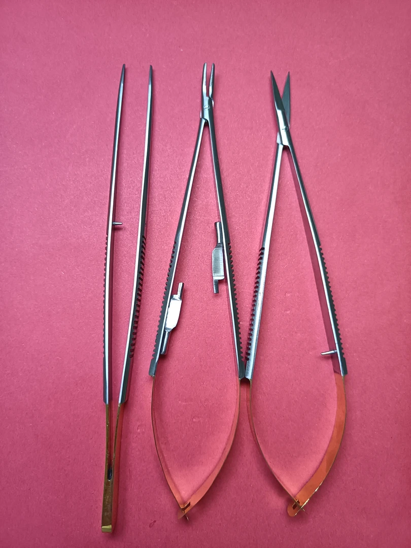 牙科齿科口腔18厘米显微缝合持针器剪刀镊子执业医师考试练习工具