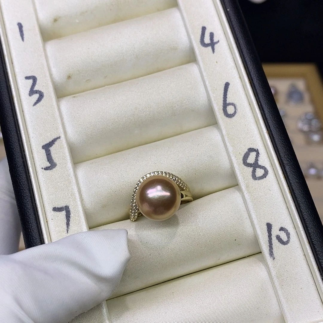 淡水珍珠银S925镶嵌戒指