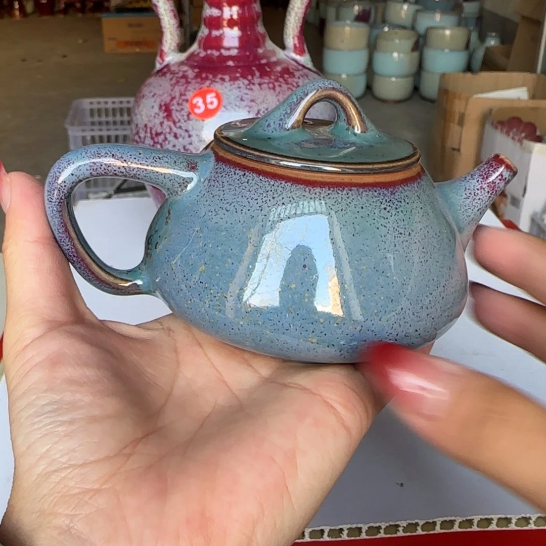 摆件瓷郑家钧窑摆件微