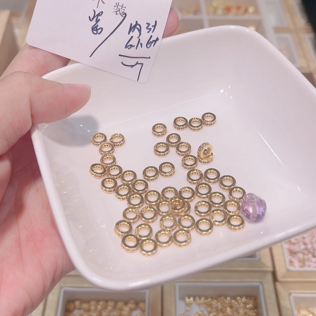 紫晶珠宝半成品银S925镀金镶嵌33