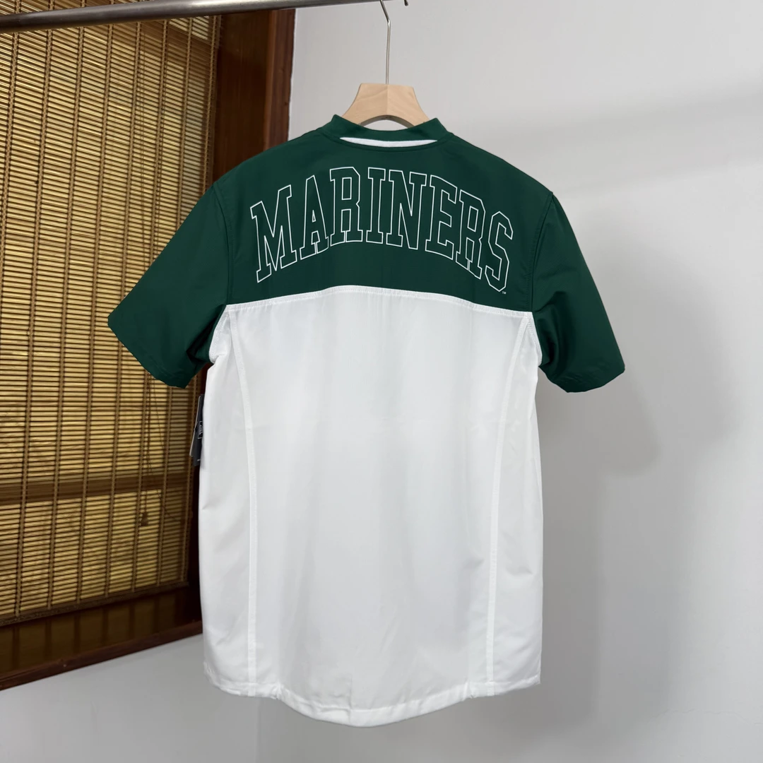 136短袖圆领宽松型夏季宽松T恤撞色混搭风