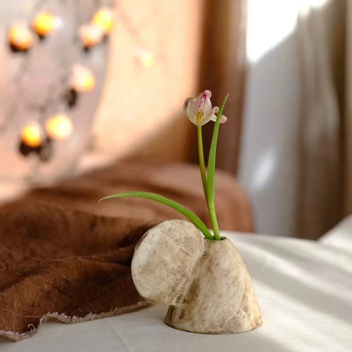 小喜宅 沙丘图图花器（总高10cm）