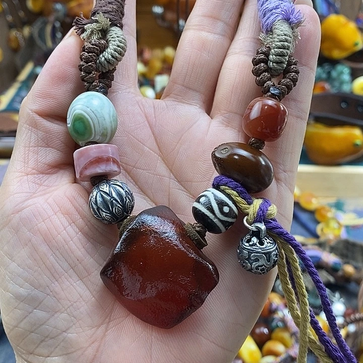 蜜蜡未镶嵌项链项链