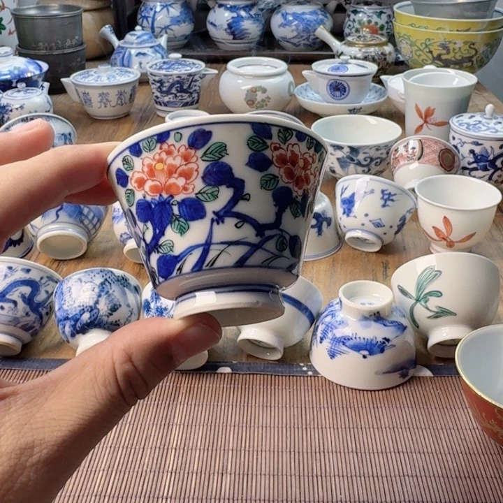 青花瓷器杯子茶具