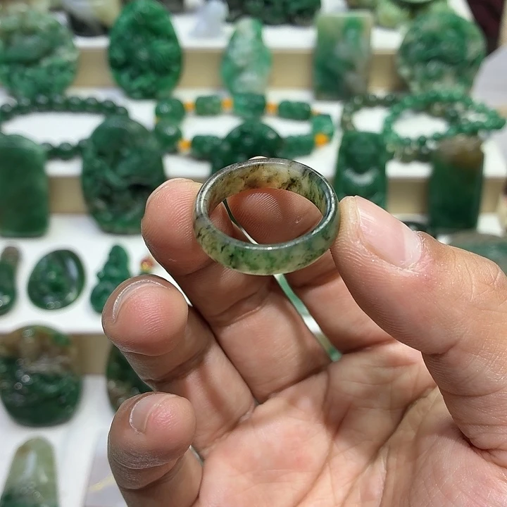 用***8独山玉未镶嵌戒圈20.5