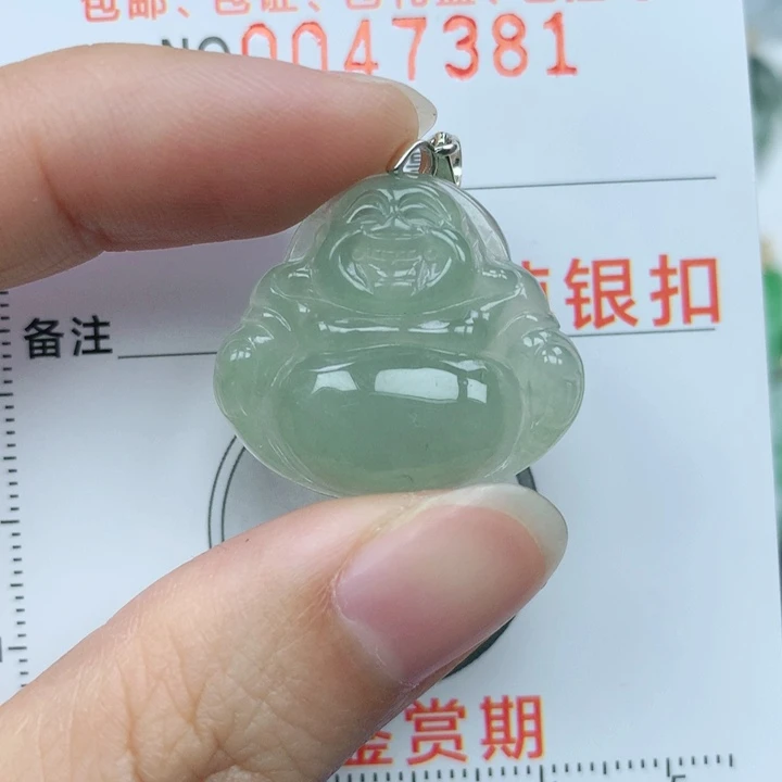 翡翠颈饰银S925镶嵌天然翡翠a货