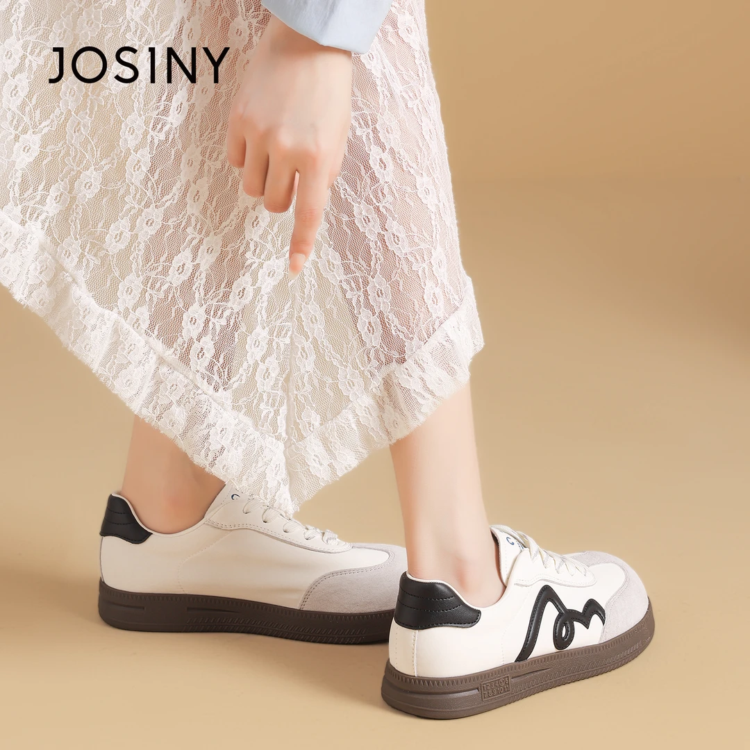 JOSINY/卓诗尼减震女子小白鞋支撑增高低帮板鞋休闲职场541A20373