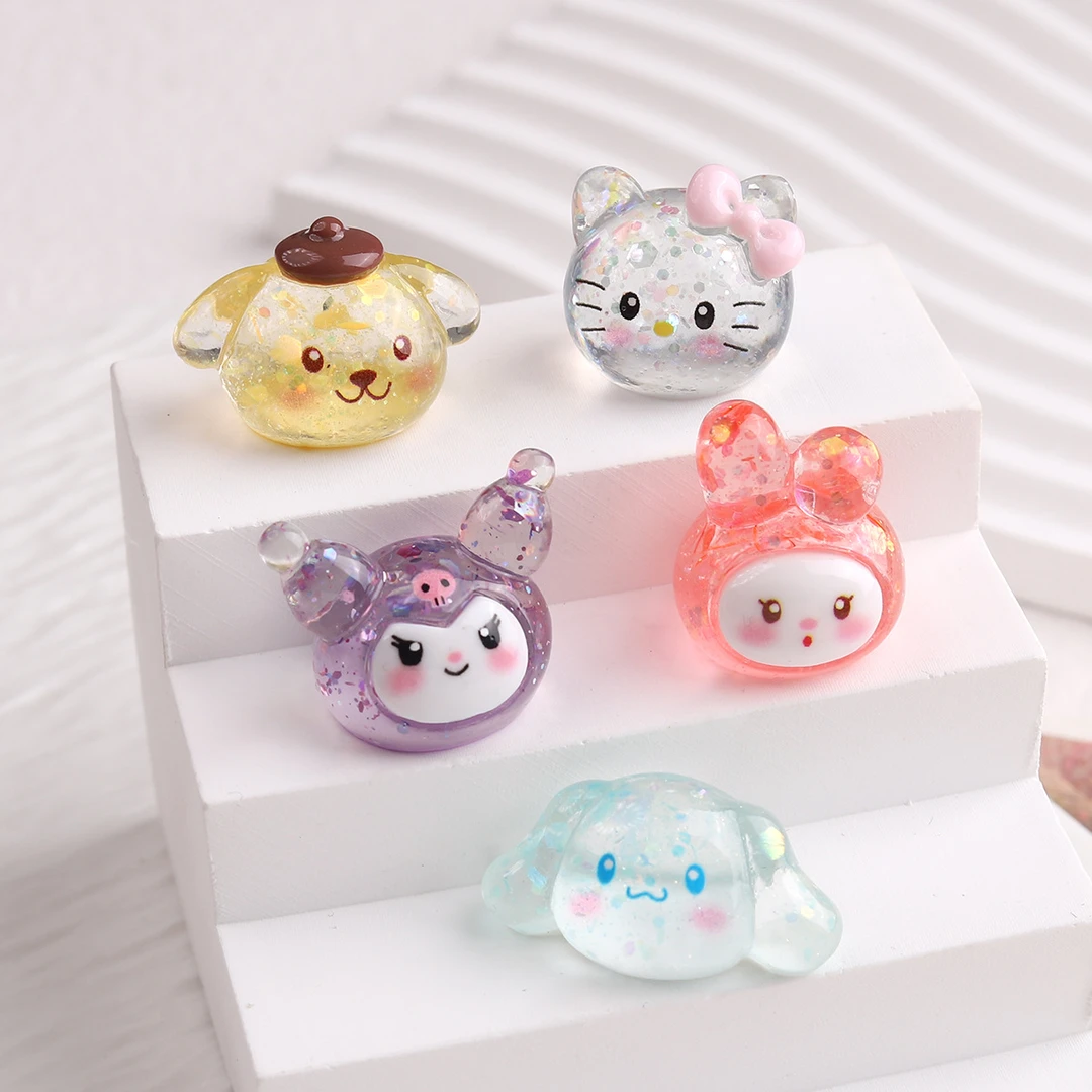 【九宫格】夜光细闪亮片三丽鸥 装饰品微景观桌面车载小摆件