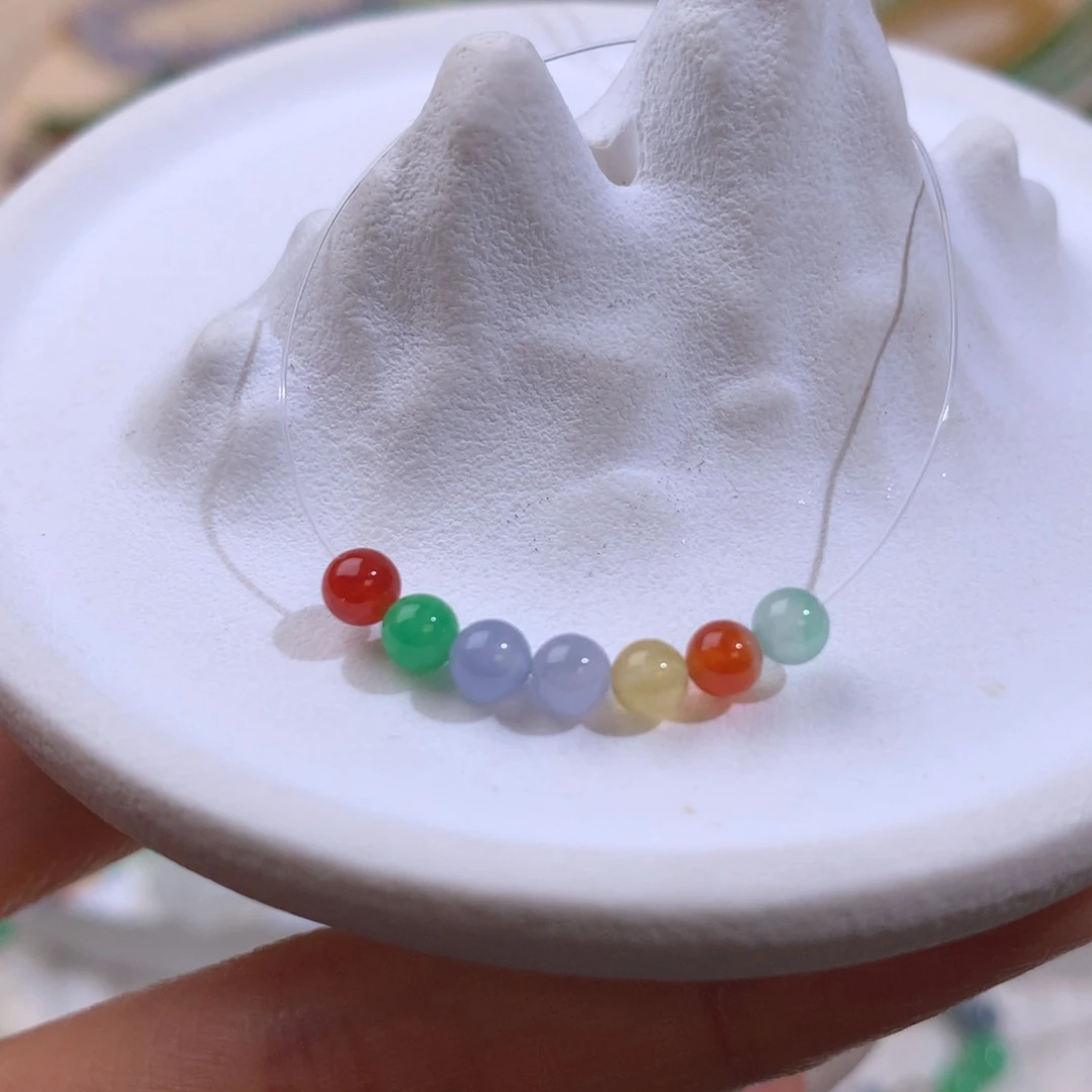 定制翡翠未镶嵌冰种小米珠 一组