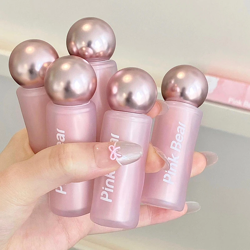 pinkbear皮可熊贴贴泥K03唇釉不易沾杯秋冬口红柔雾持色唇泥K09