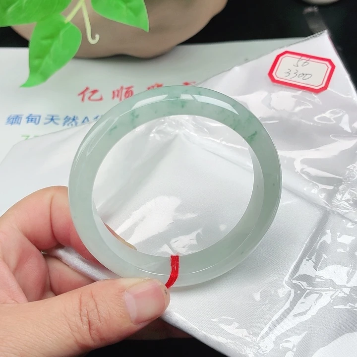 翡翠未镶嵌手镯57圈口尺寸07