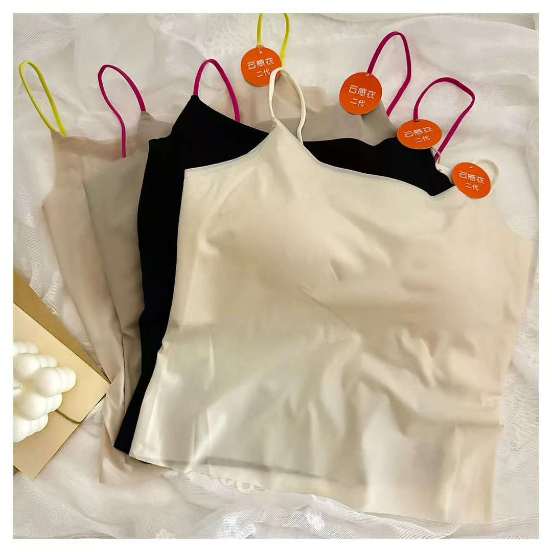 女士夏款长款彩带美背背心