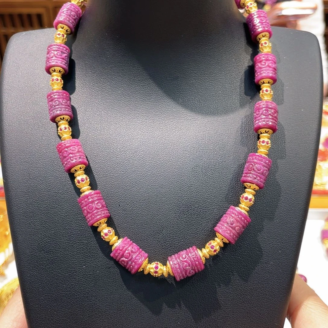 锦纶非金属吊坠红宝