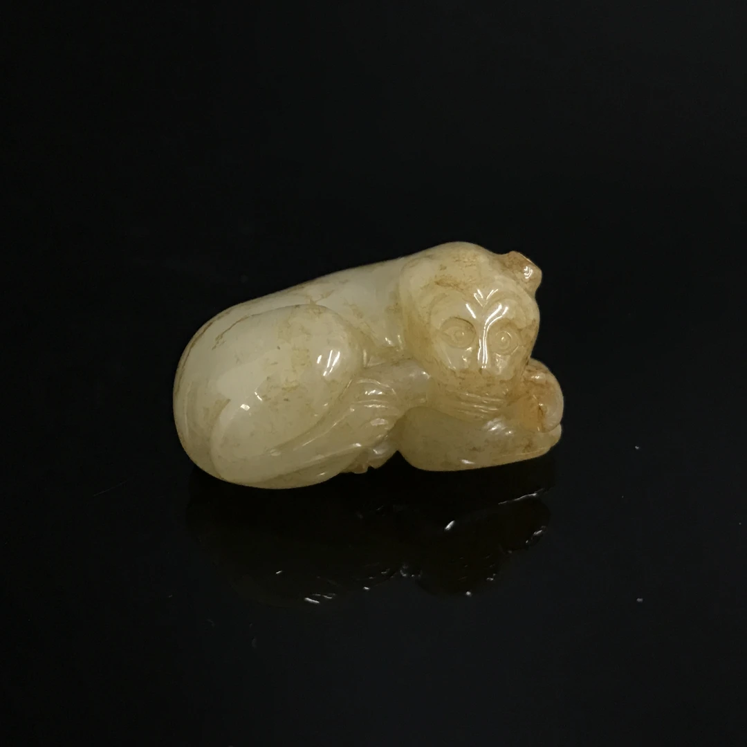 清代和田玉兽/560362/收藏/传承/【友谊文物商店】