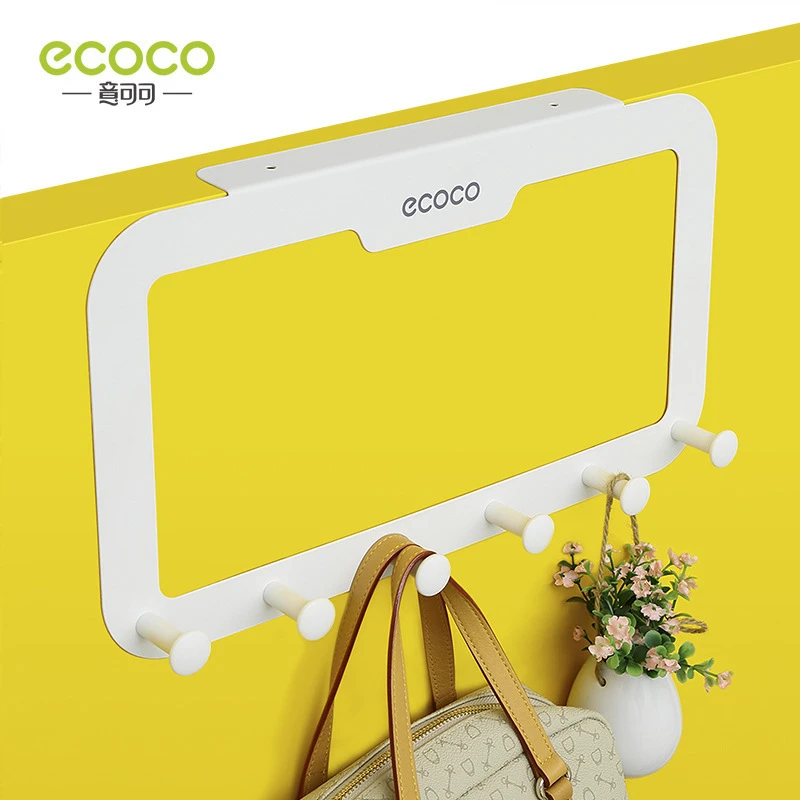 ecoco/意可可创意门后挂钩挂衣钩免打孔壁挂无痕免钉背式浴室
