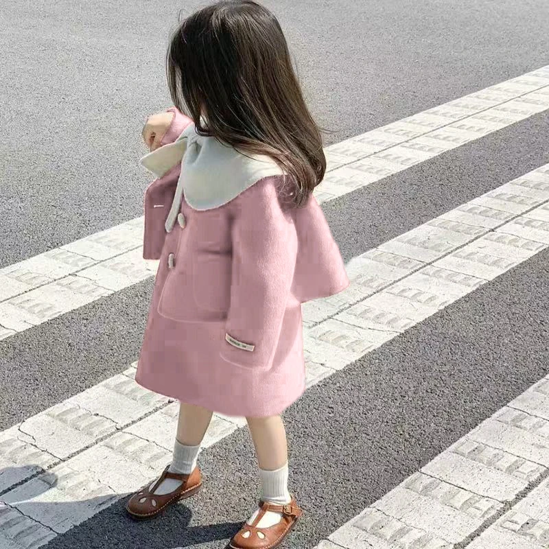 现货）女童套装2025冬季儿童小香风粉色甜美外套背心裙子两件套