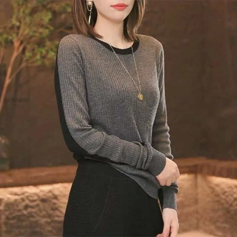 张金家百搭气质减龄休闲秋款上衣羊毛衫AB面上衣