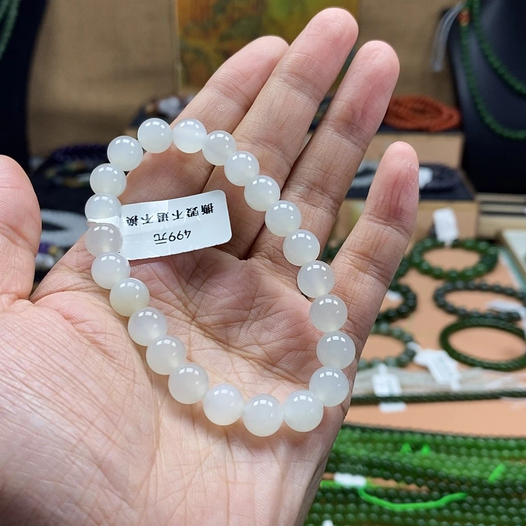 和田玉（白玉）未镶嵌颈饰8mm